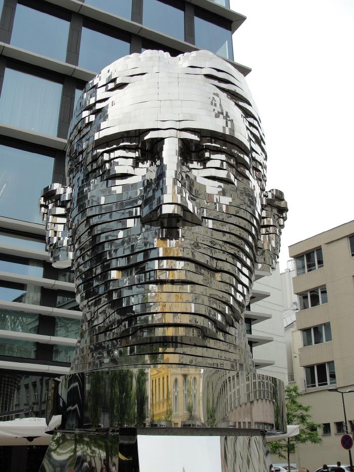 things-to-do-in-prague-franz-kafka-moving-head-sculpture.jpg Things to do in Prague---Visit Franz Kafka's kinetic sculpture